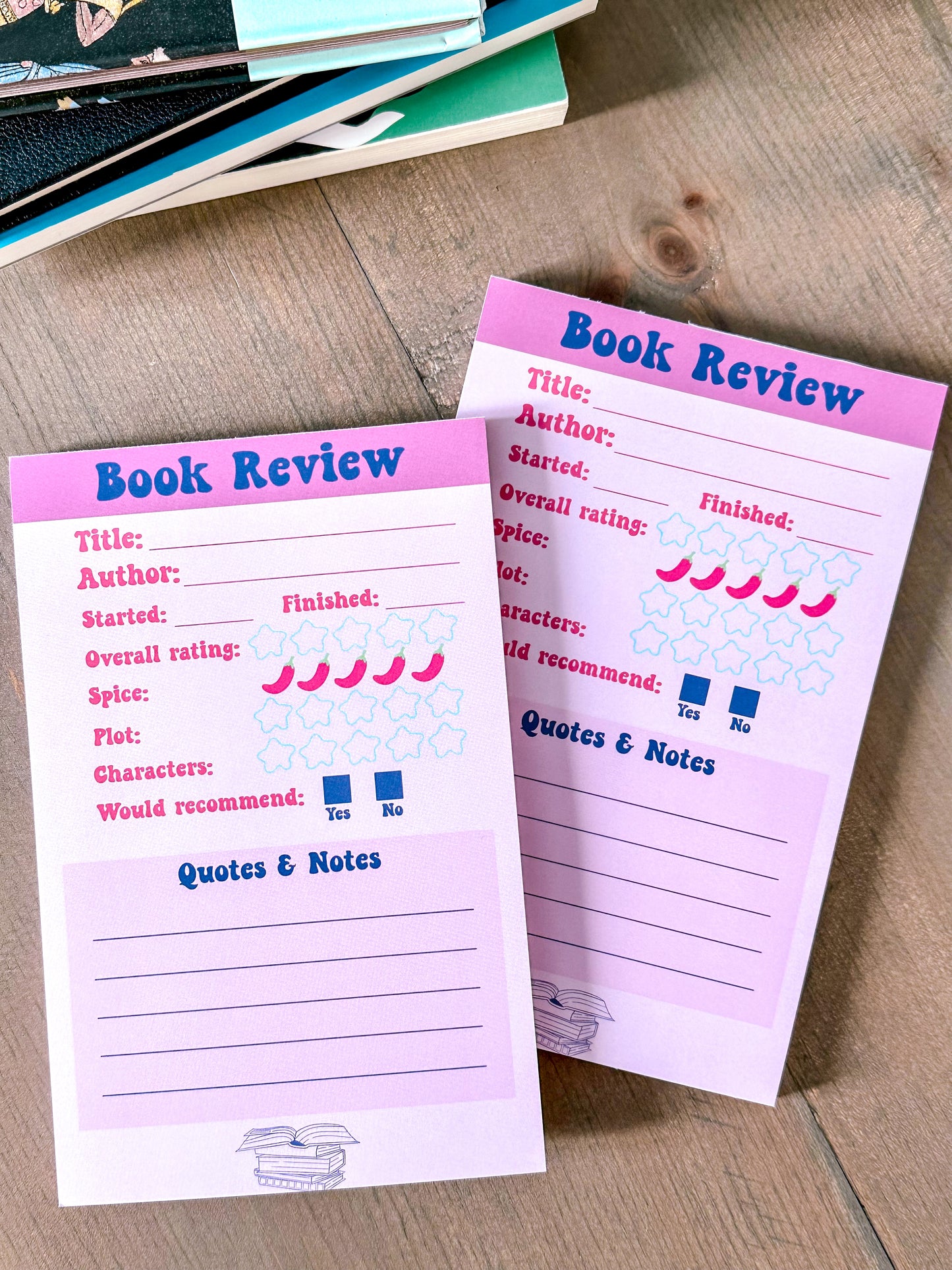 Bubblegum Book Review Notepad