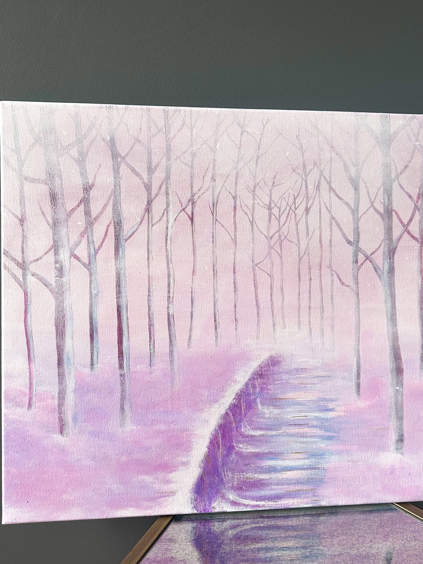Ethereal Forest Acrylic Painting