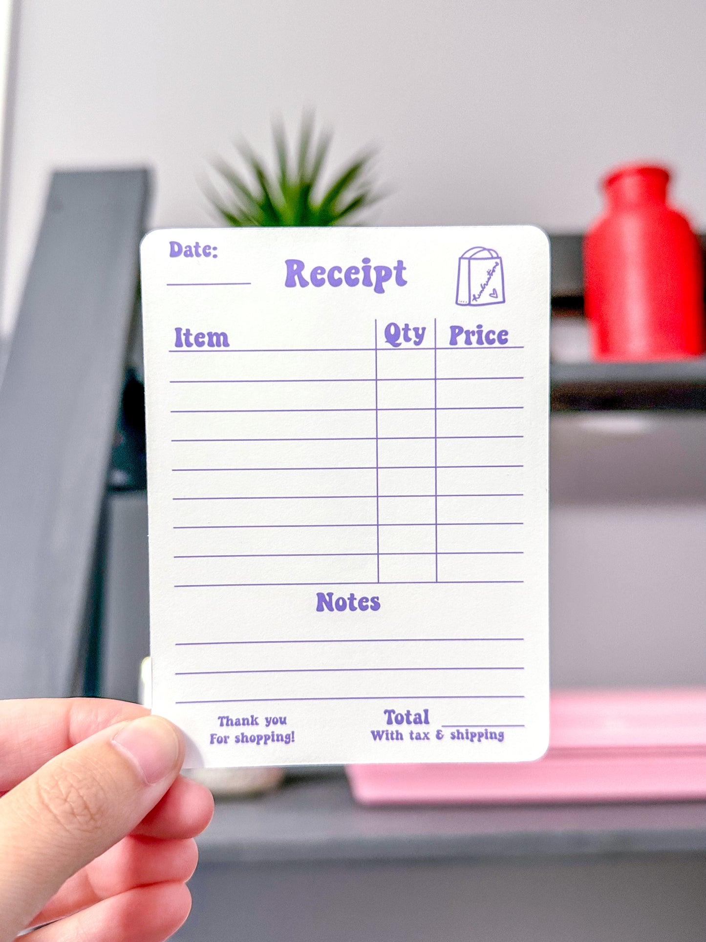 Small Business Receipt- Lavender | Digital Download