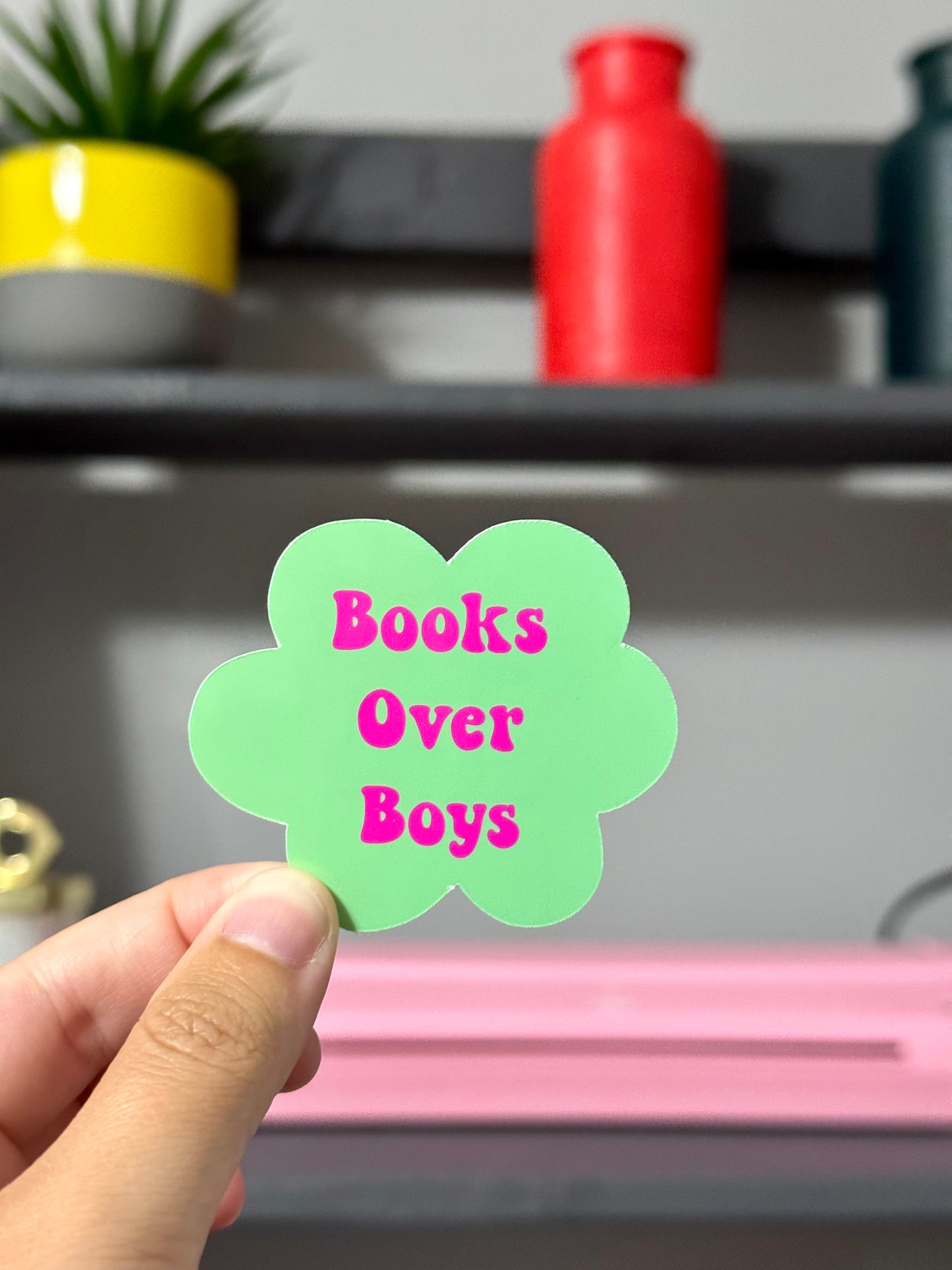 Books Over Boys Sticker
