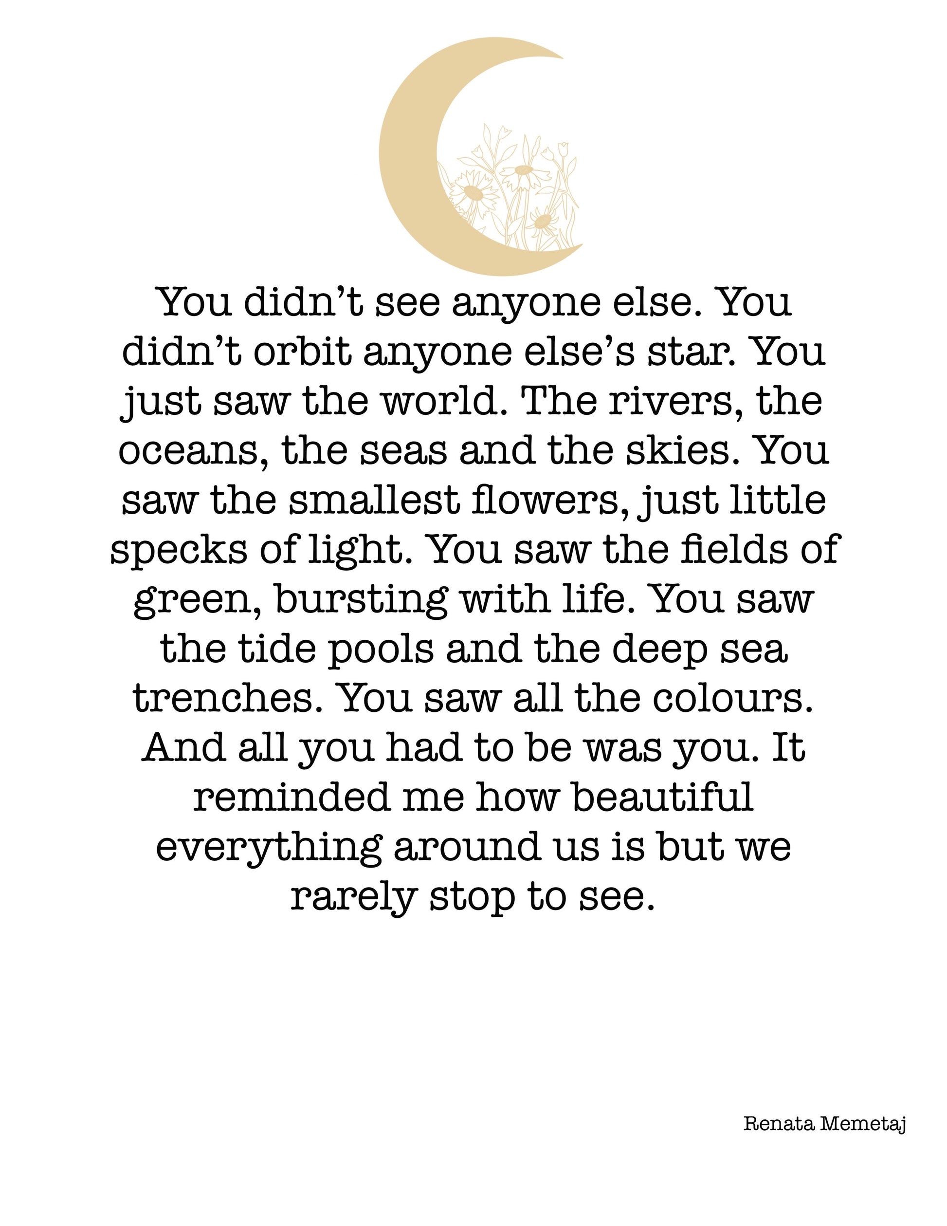 Your Orbit Poetry & Prose Art Print
