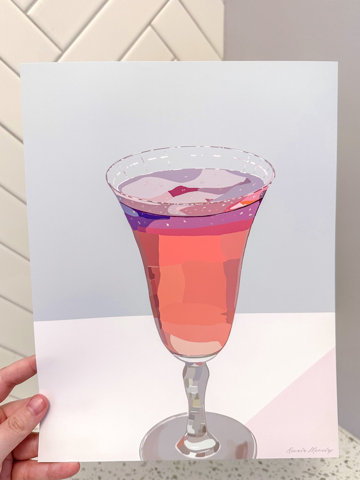 Sunset Cocktail Art Print