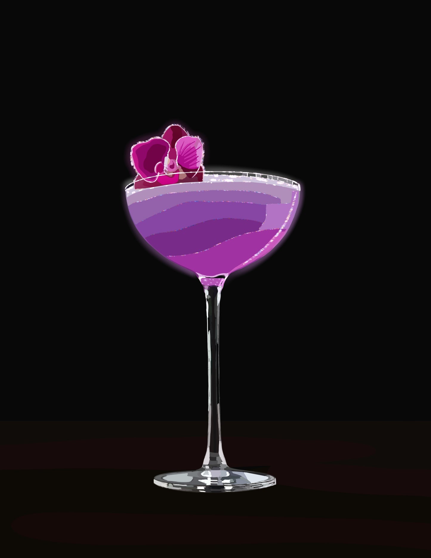 Violet Floral Gin Cocktail