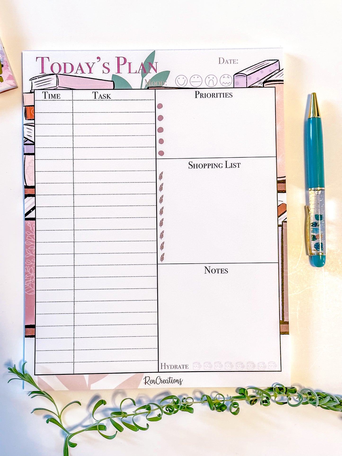 Light Academia Daily Planner Notepad