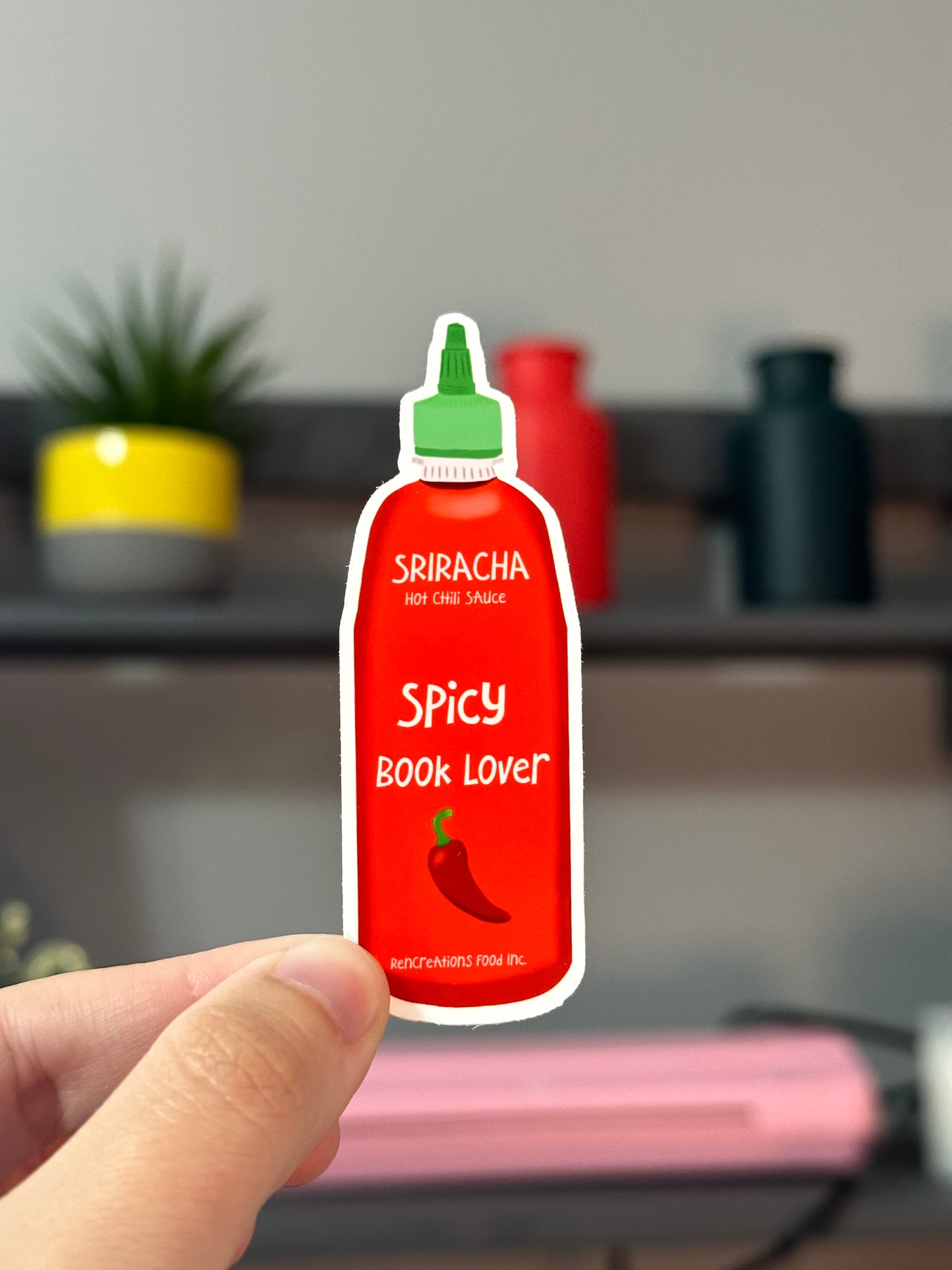 Sriracha Spicy Book Lover Sticker