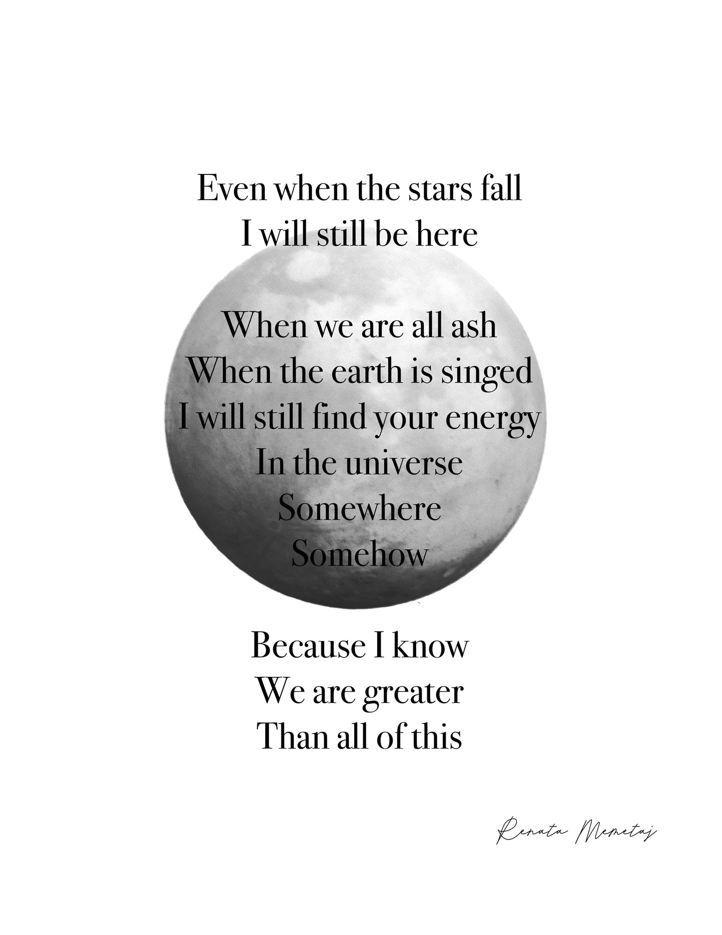 Starfall Poem Print