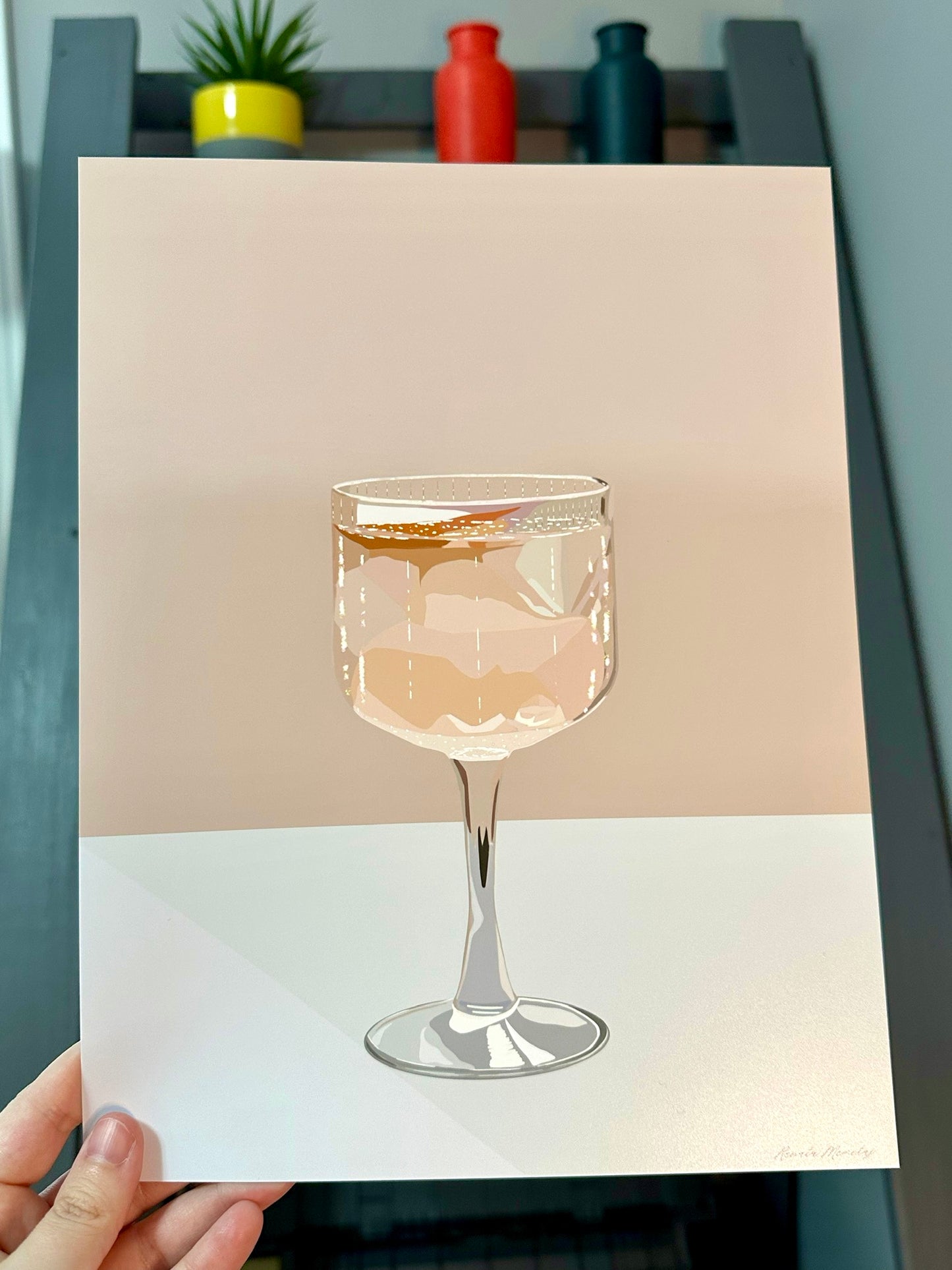 Rose Cocktail Art Print