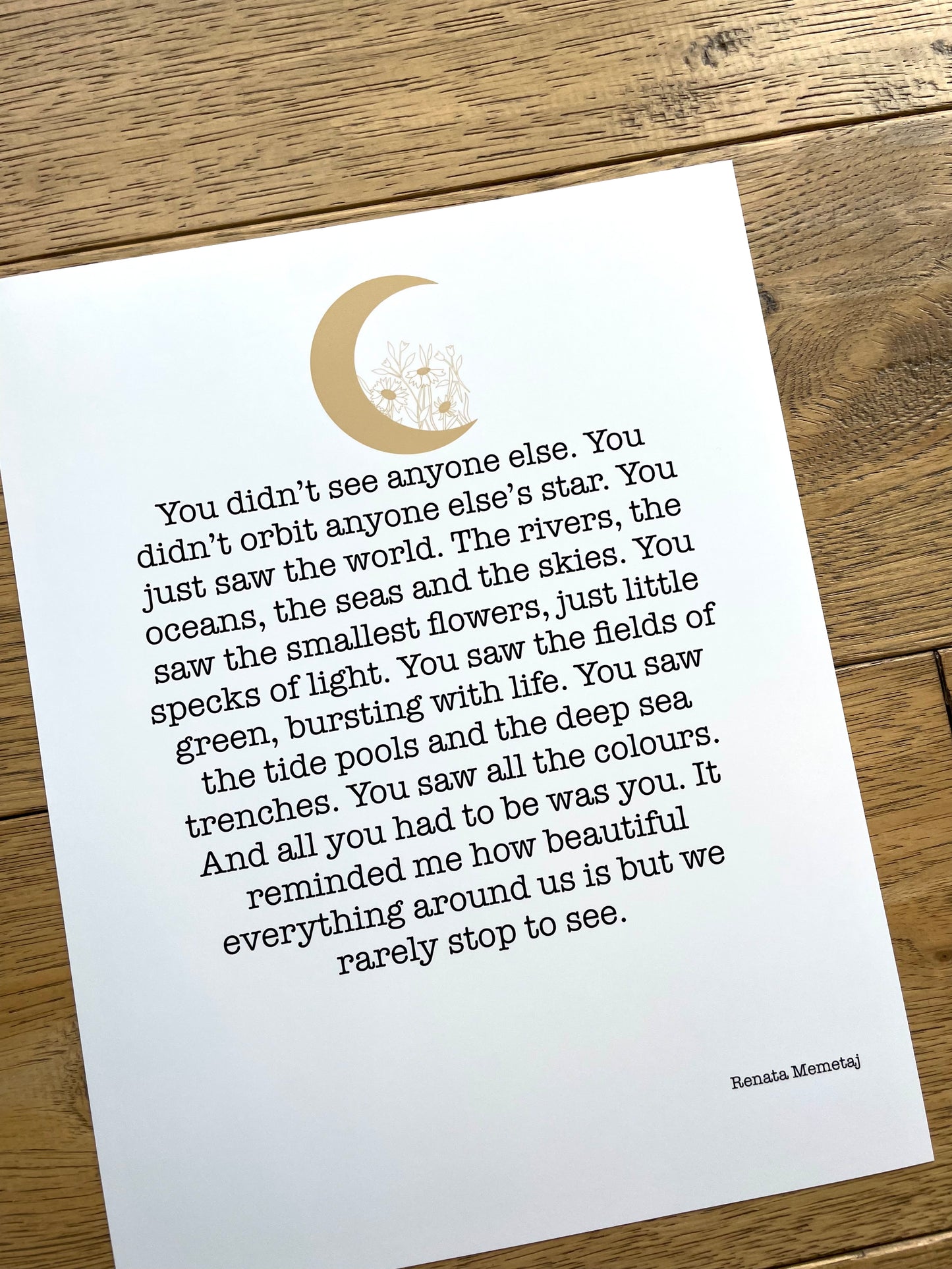 Your Orbit Poetry & Prose Art Print