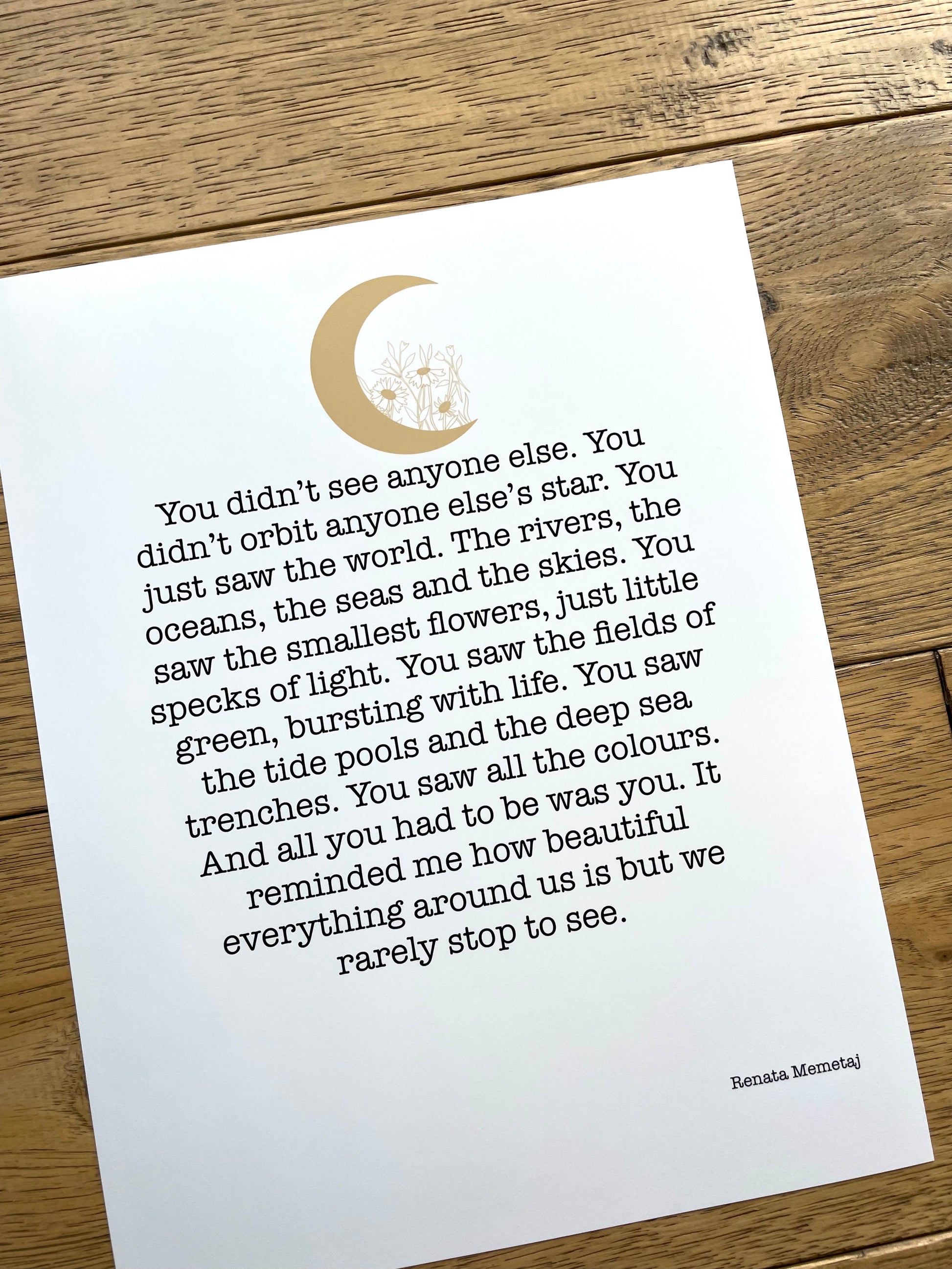 Your Orbit Poetry & Prose Art Print