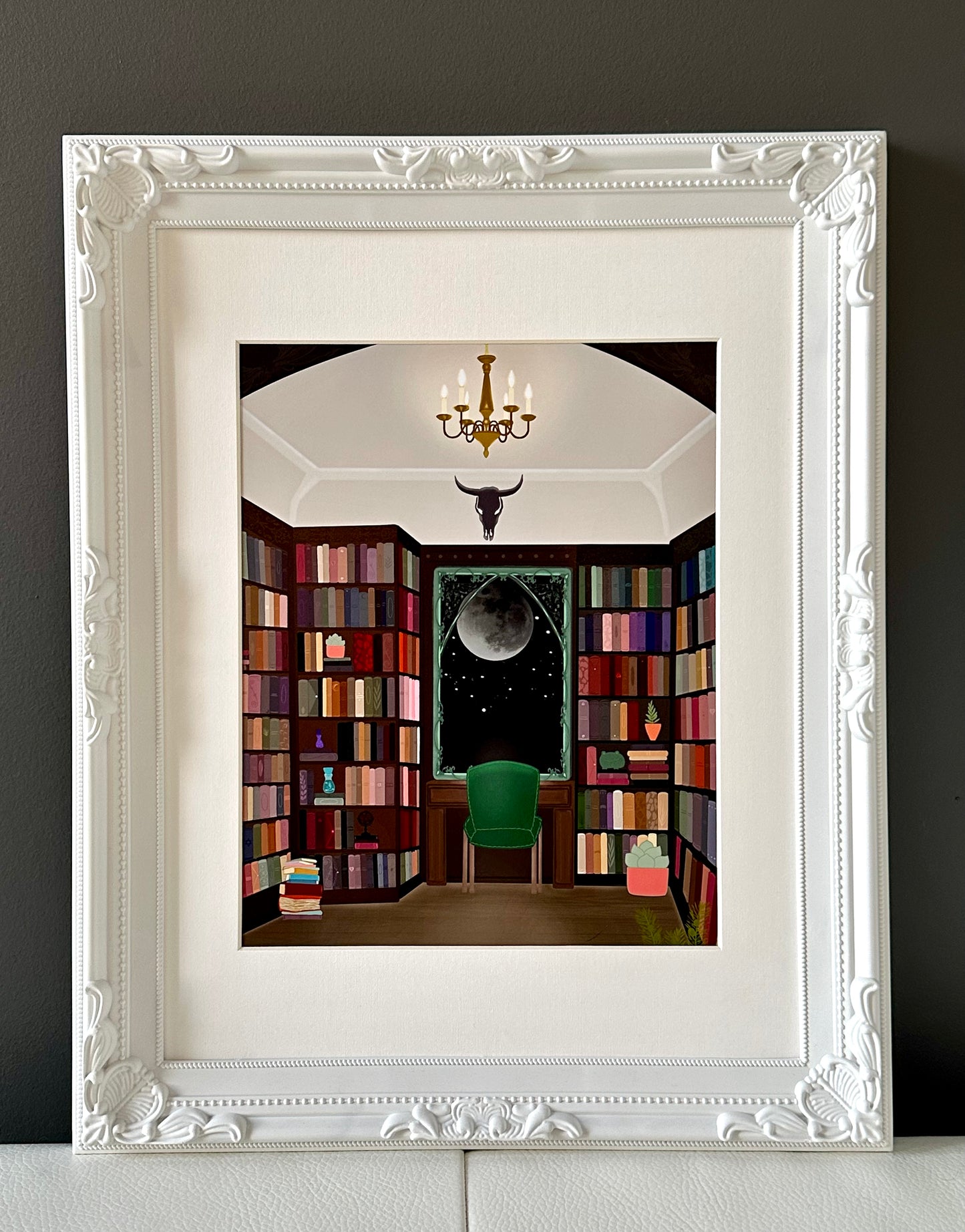Dark Academia Library Print