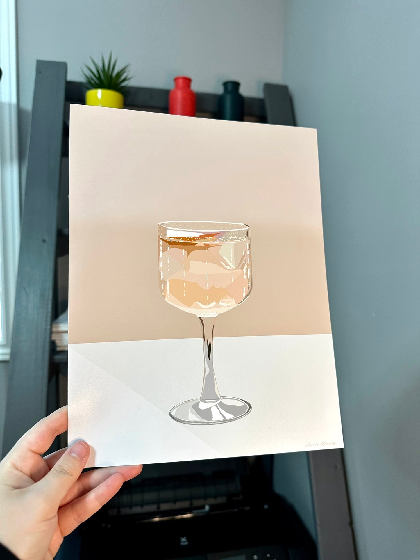 Rose Cocktail Art Print