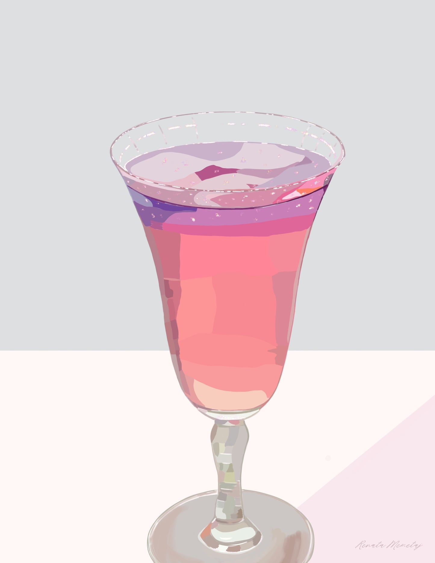 Sunset Cocktail Art Print