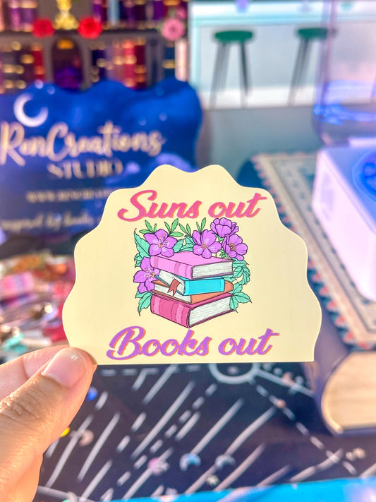 Suns Out Books Out Sticker