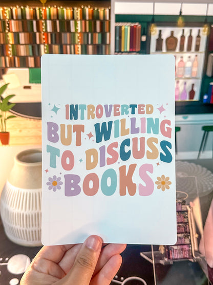 Introverted But Willing To Discuss Books Die Cut Kindle Sticker Insert