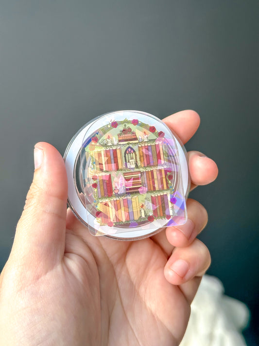 Fairytale Bookshelf Holographic Magnetic Device Grip
