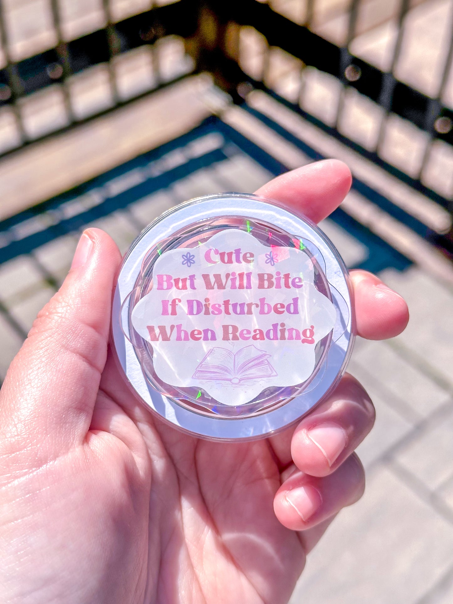 Cute But Will Bite Holographic Magnetic Device Grip