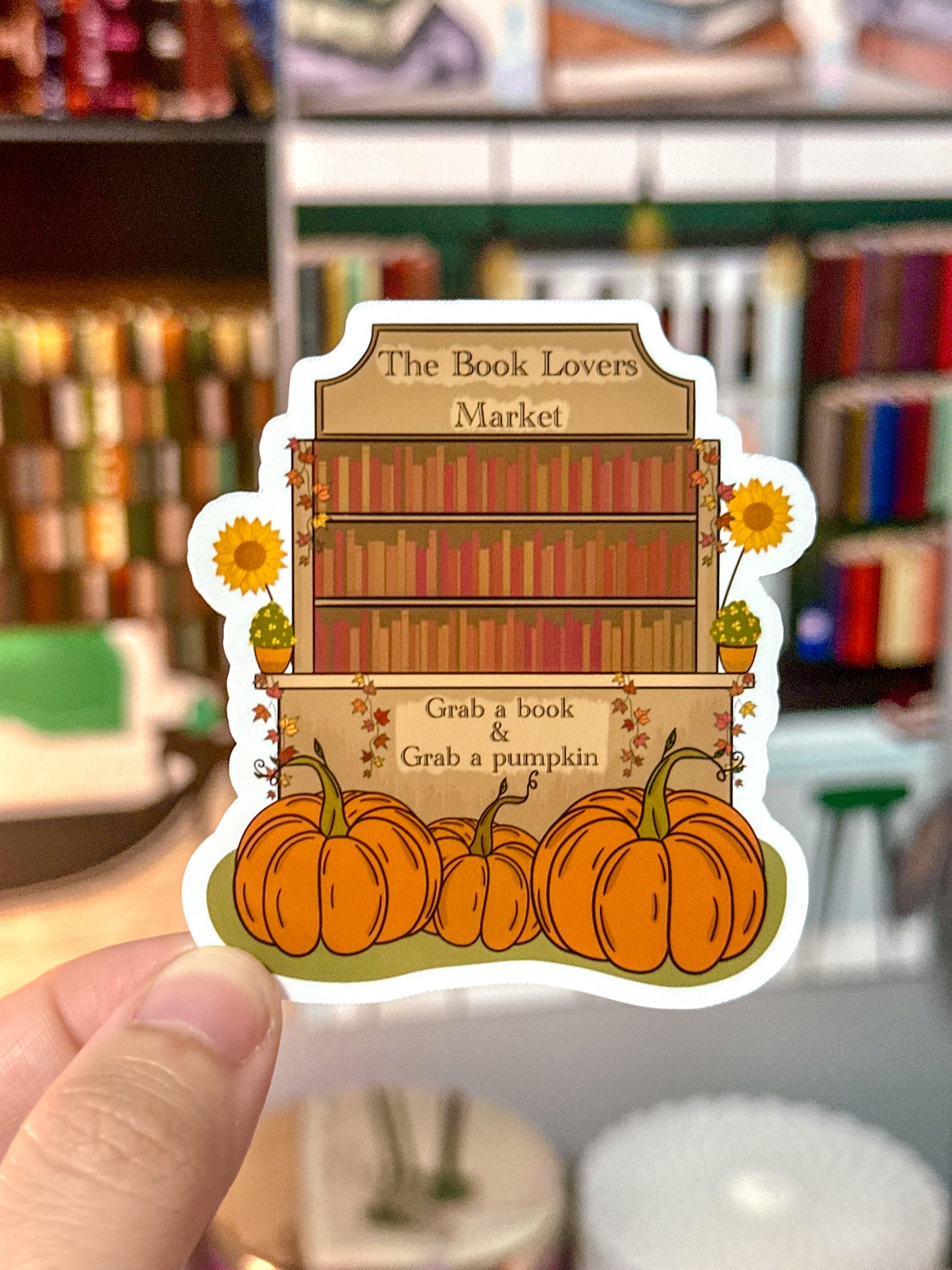 The Book Lovers Fall Market Sticker