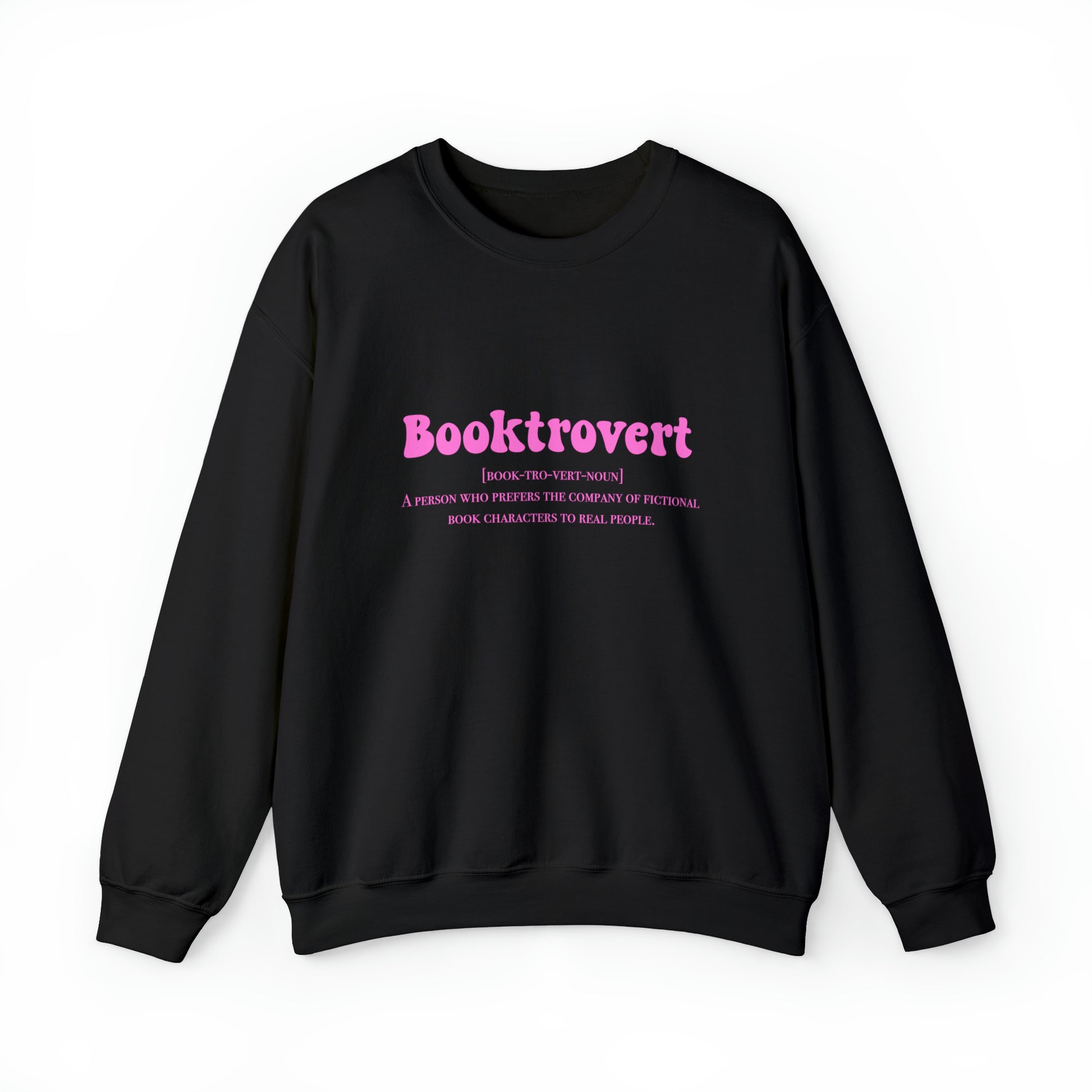 Booktrovert Crewneck Sweatshirt Black