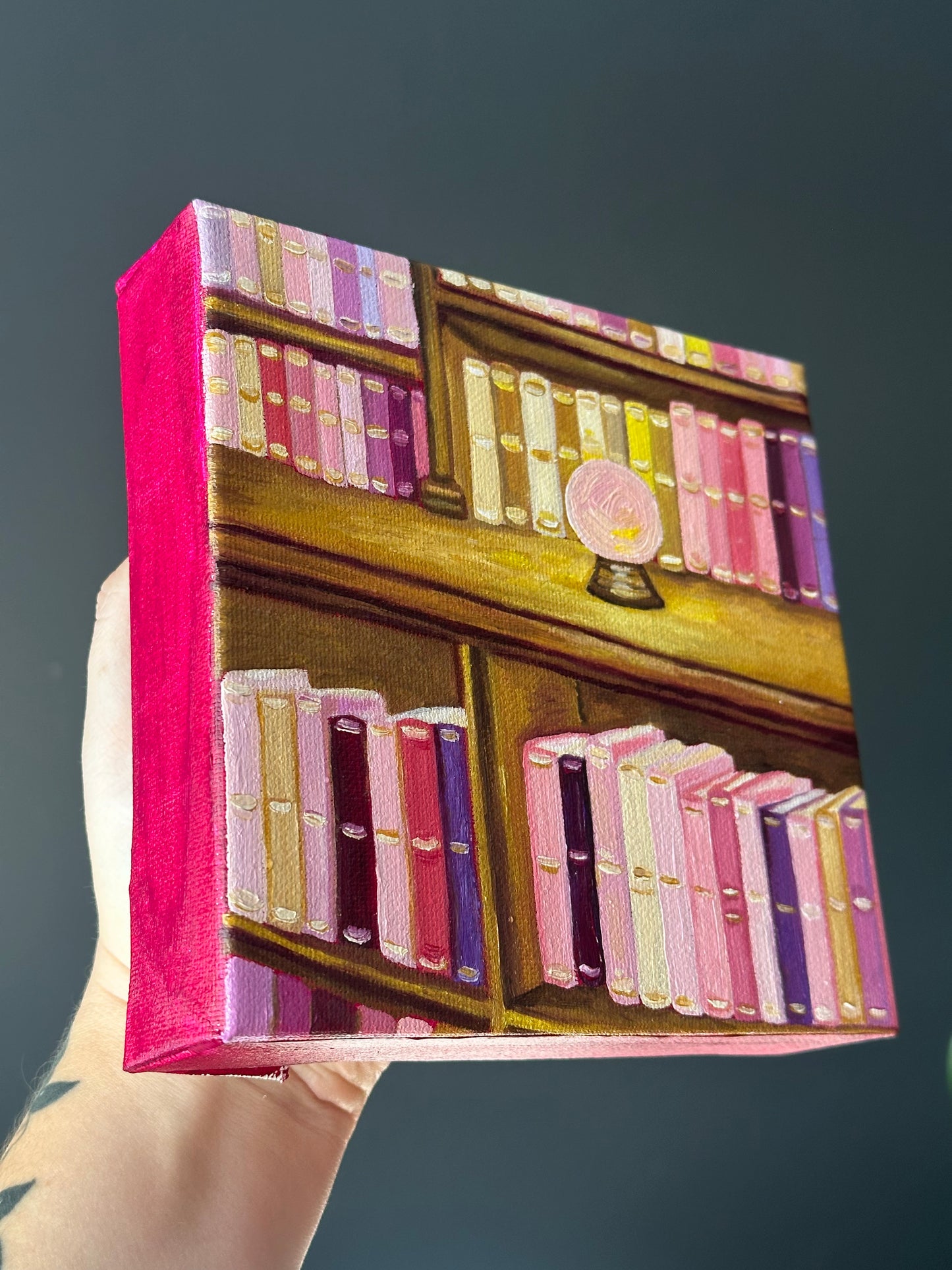 Little Bookshelf Oil Painting