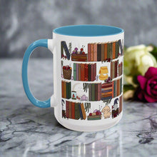 Load image into Gallery viewer, The Cozy Cottage Bookshelf Mug 15oz
