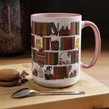 Load image into Gallery viewer, The Cozy Cottage Bookshelf Mug 15oz
