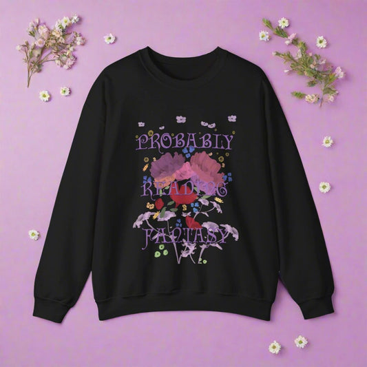 Probably Reading Fantasy Crewneck Sweatshirt - Gildan Heavyblend