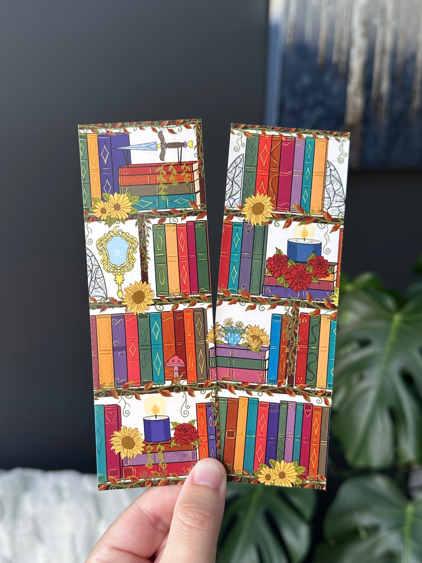 Fall Bookshelf Bookmark