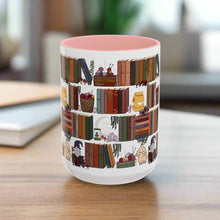 Load image into Gallery viewer, The Cozy Cottage Bookshelf Mug 15oz
