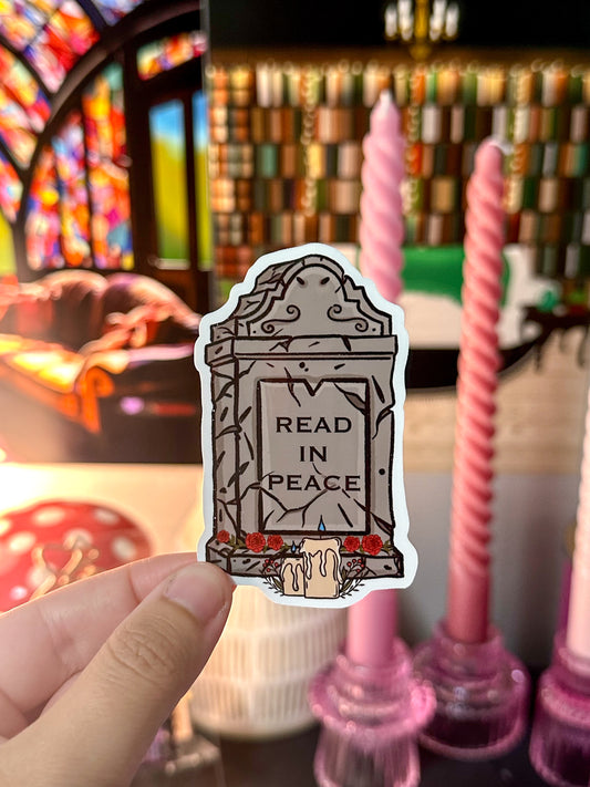 Read In Peace Sticker