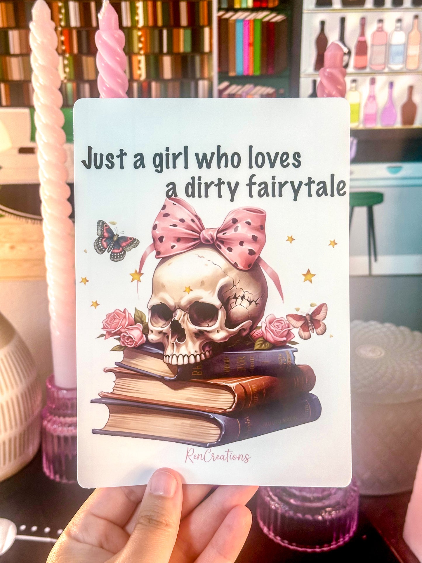 Just A Girl Who Loves A Dirty Fairytale Die Cut Kindle Sticker Insert