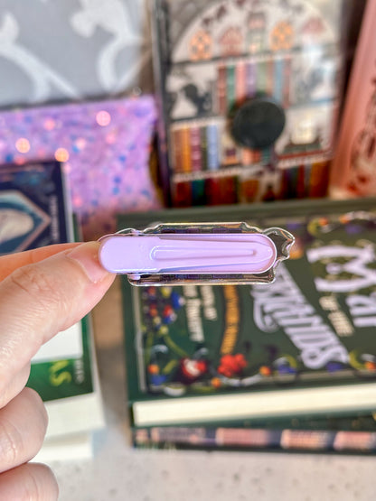 The Fantasy Book Lover Hair Clip - Purple