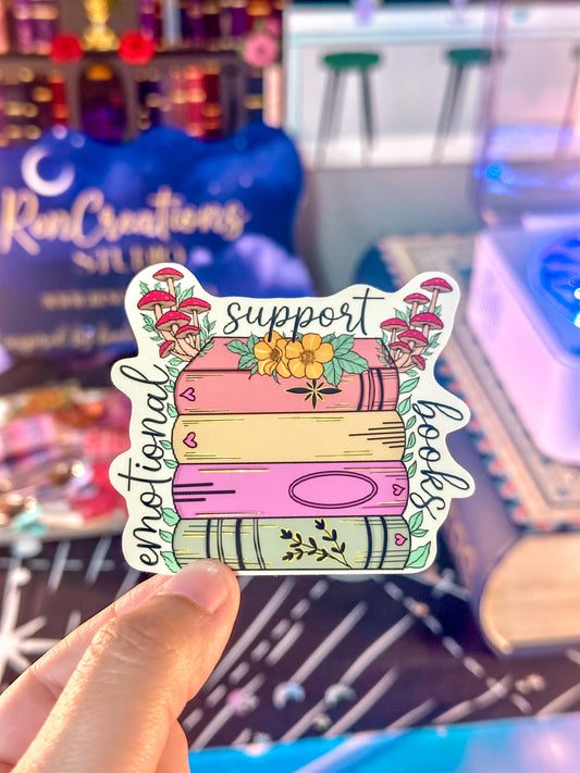Emotional Support Books Sticker