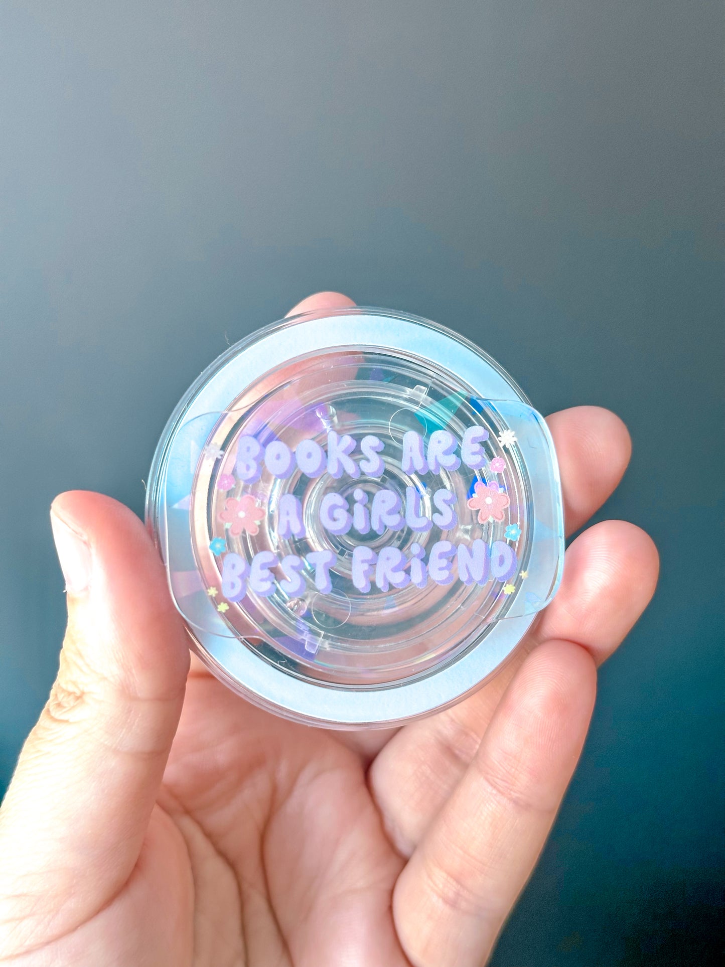 Books Are A Girls Best Friend Holographic Magnetic Device Grip