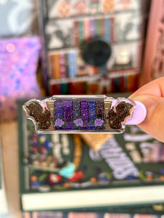The Fantasy Book Lover Hair Clip - Purple