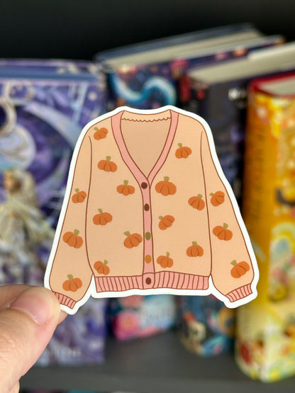 Cozy Halloween Cardigan Sticker