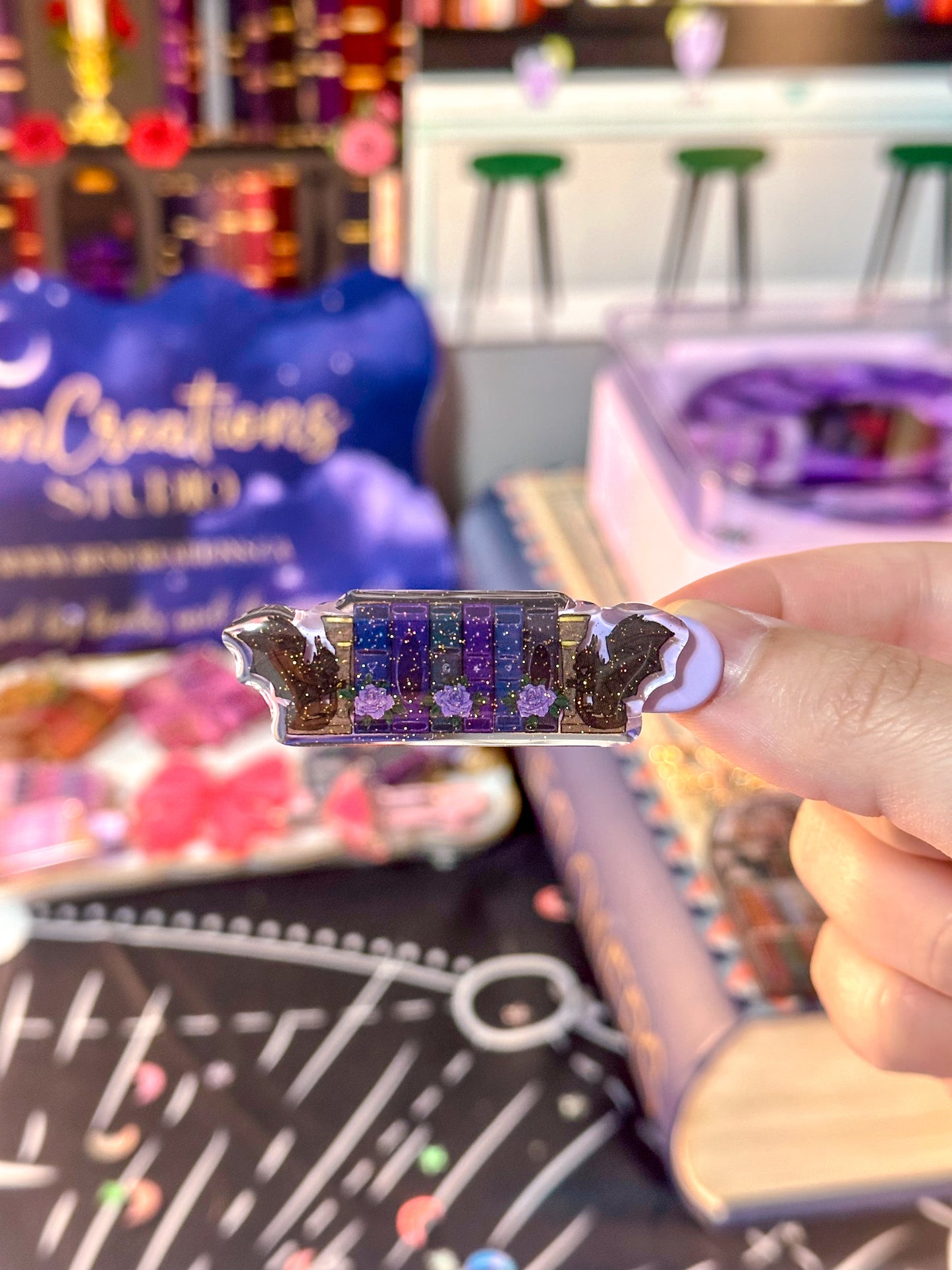 The Fantasy Book Lover Hair Clip - Purple