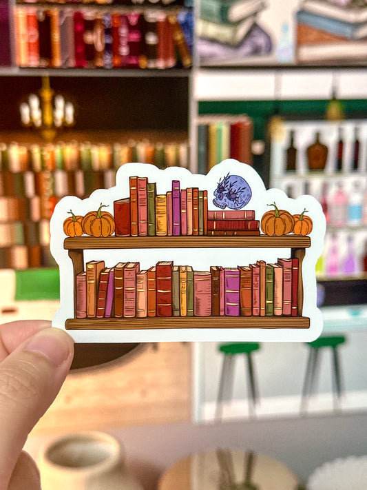 Autumn Bookshelf Sticker