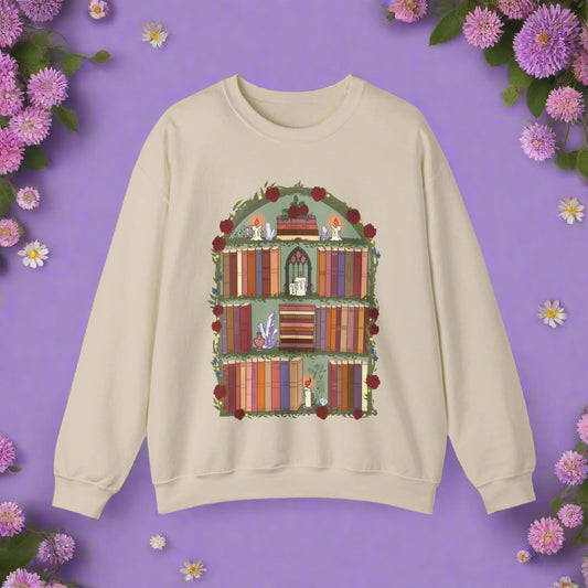 The Fairytale Bookshelf Crewneck Sweatshirt