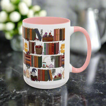 Load image into Gallery viewer, The Cozy Cottage Bookshelf Mug 15oz
