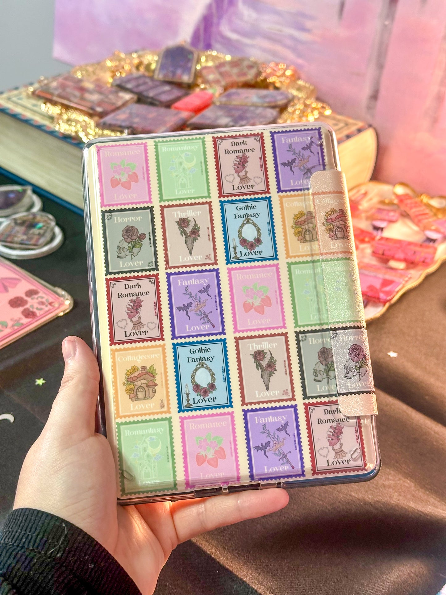 Bookish Stamps E-Reader Sticker Insert