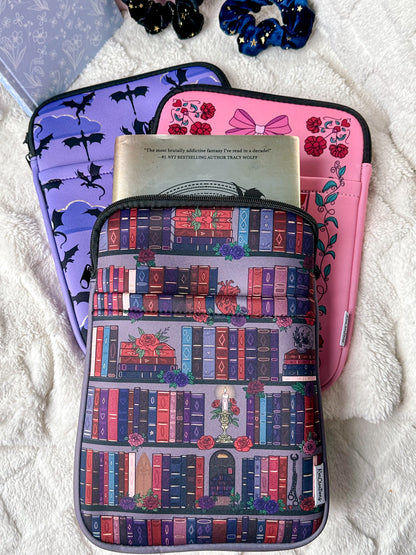 Dark Romance Bookshelf Book Sleeve