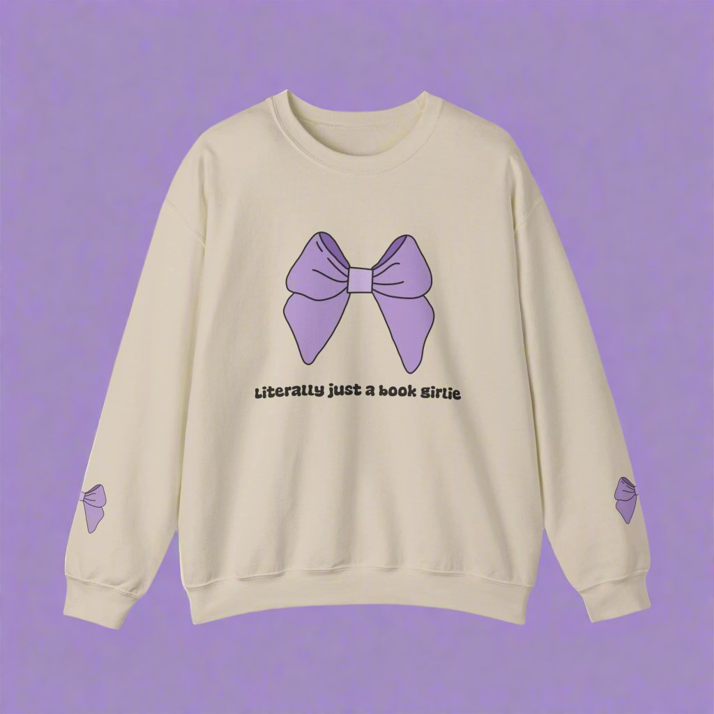 Literally Just A Book Girlie Crewneck Sweatshirt