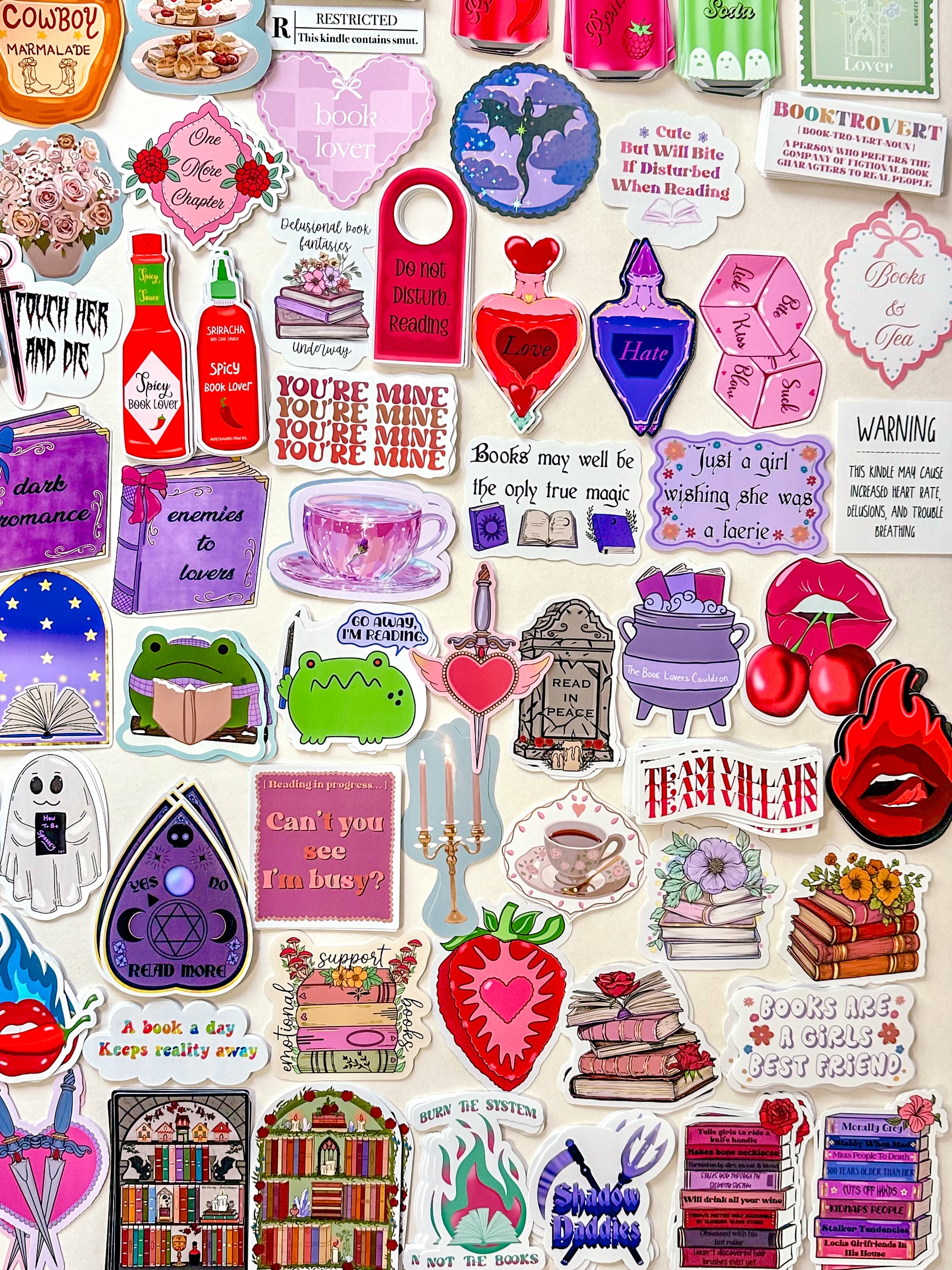 Mystery Bookish Stickers 10 Pack Bundle