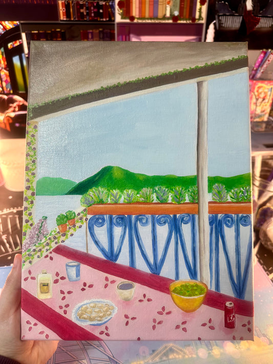 A Mediterranean Summer Oil Painting 9” x 12”