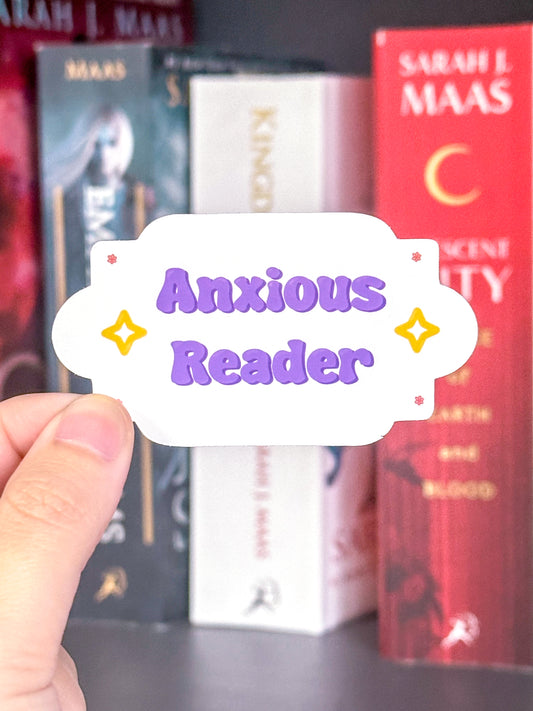 Anxious Reader Sticker