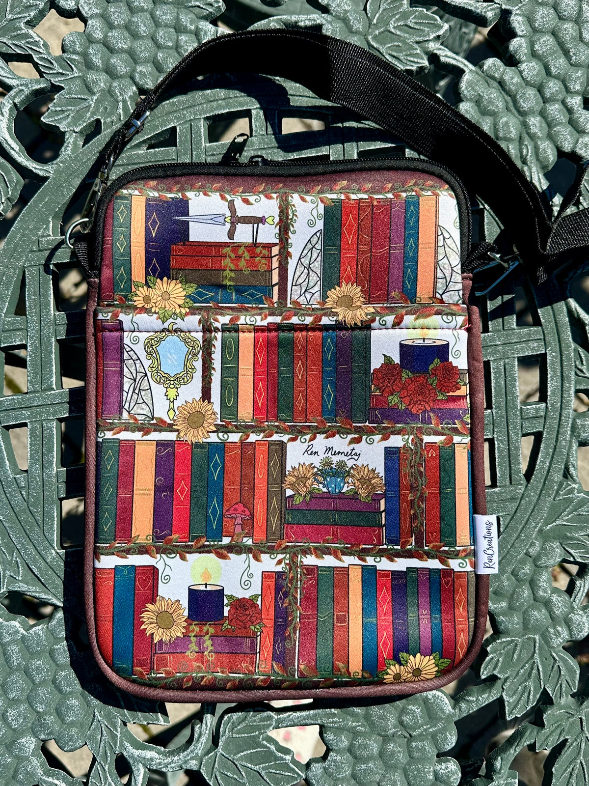 Fall Bookshelf Book Sleeve Bag