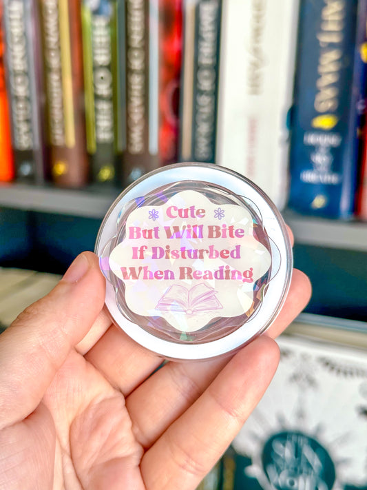 Cute But Will Bite Holographic Magnetic Device Grip