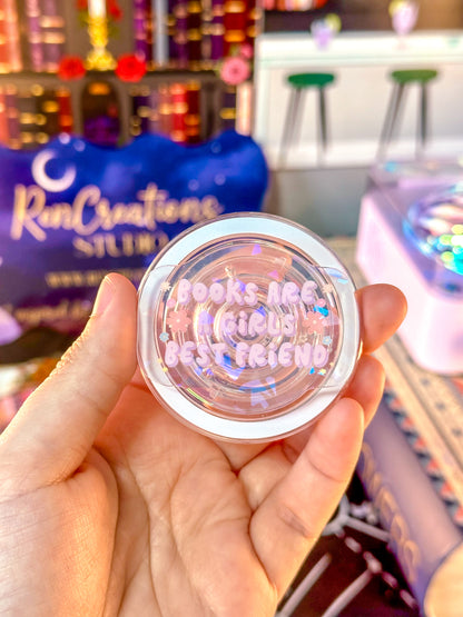 Books Are A Girls Best Friend Holographic Magnetic Device Grip