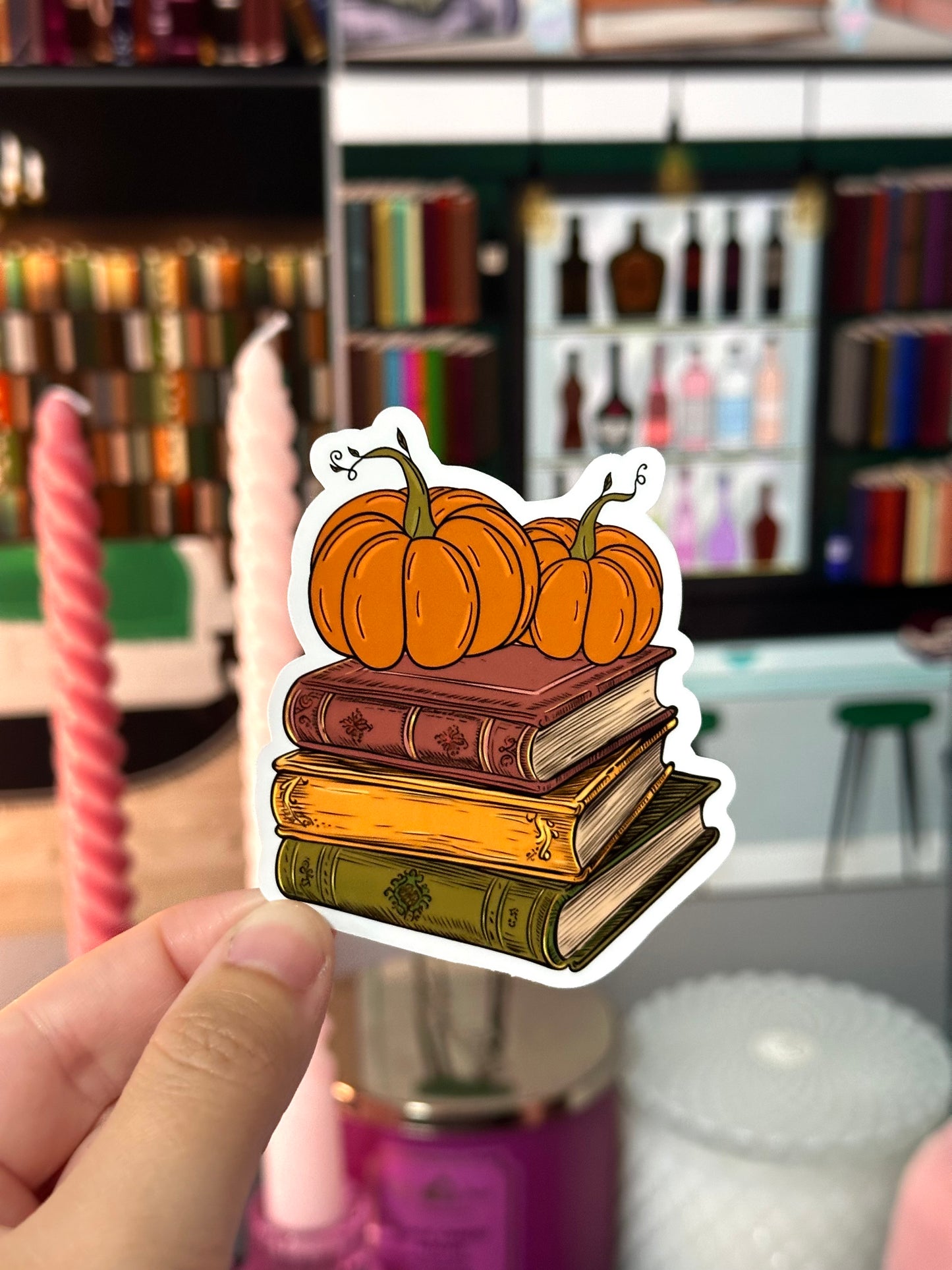 Bookish Pumpkins Sticker