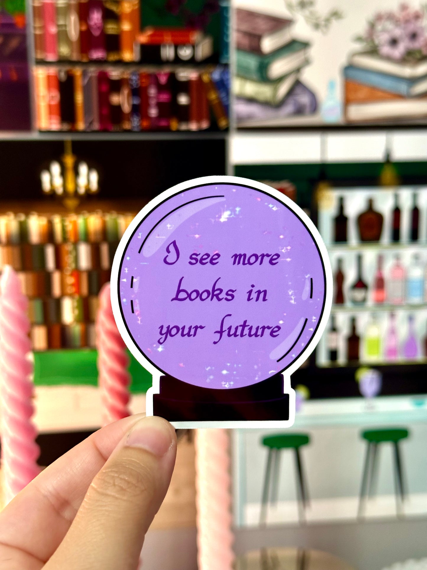 Bookish Crystal Ball Sticker